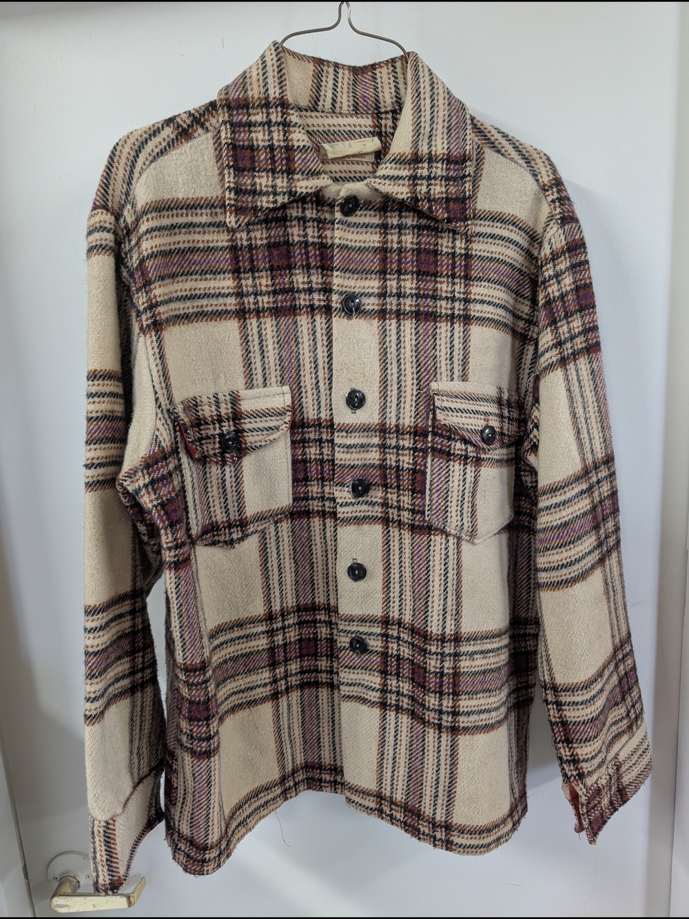 Vintage 60's Pheasant Hunt By Gerhard Kennedy Plaid Heavy Wool Shirt